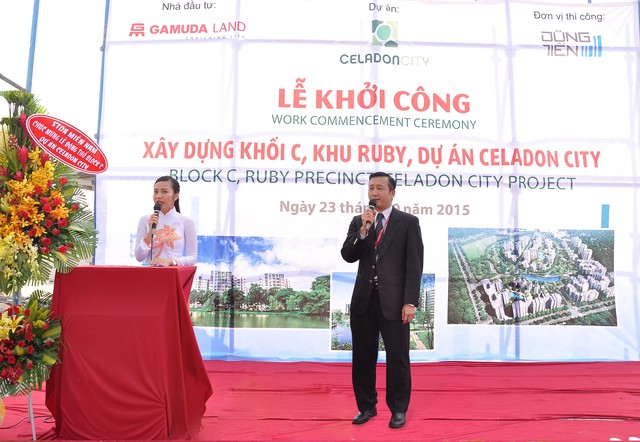 Block C Khu Ruby Celadon City đã hoàn thiện phần móng và tiếp tục được khởi công xây dựng vào ngày 23.09.2015